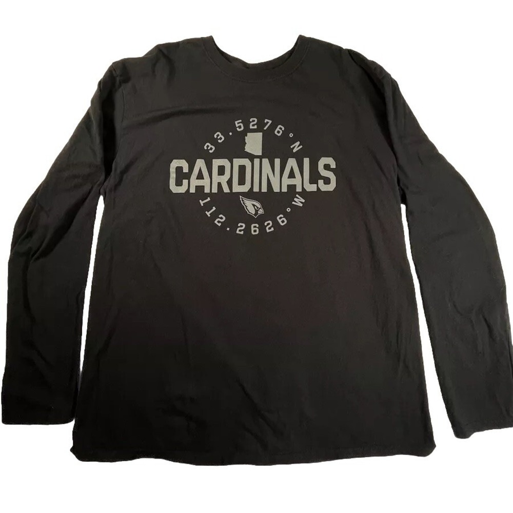 NFL Team Arizona Cardinals Shirt Mens XL Black Long Sleeve‎